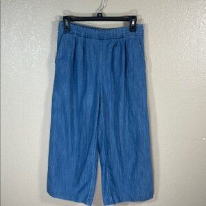 J. Crew Light Blue Denim Culotte Pants